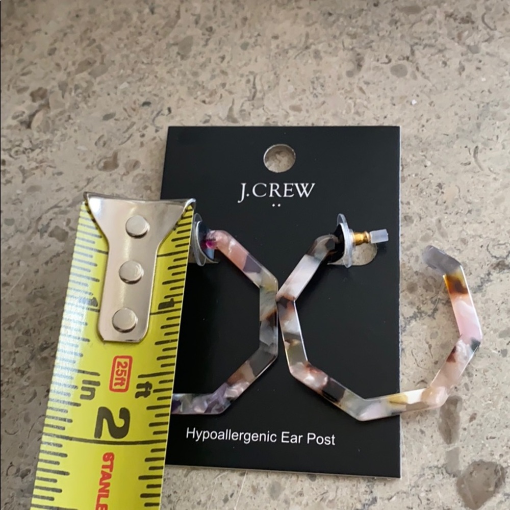 J. Crew Tortoise multi color hexagon earrings. - Picture 8 of 8